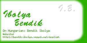 ibolya bendik business card